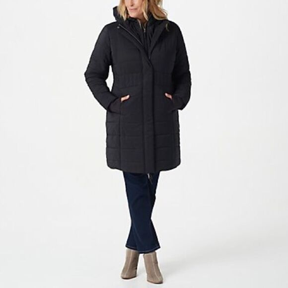 zuda Interior Layer Quilted Puffer Coat - Picture 1 of 4